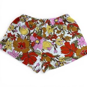 Show Me Your Mumu Women’s Large Floral Shorts Boho Festival Elastic Waist